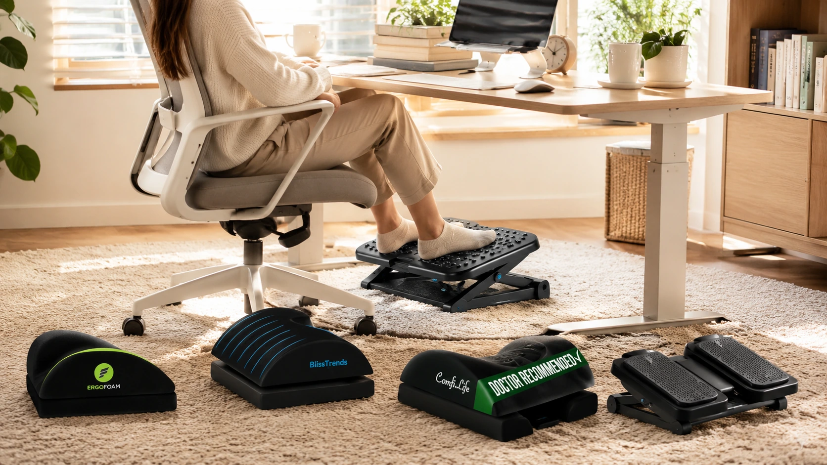 Best Adjustable Under-Desk Footrests