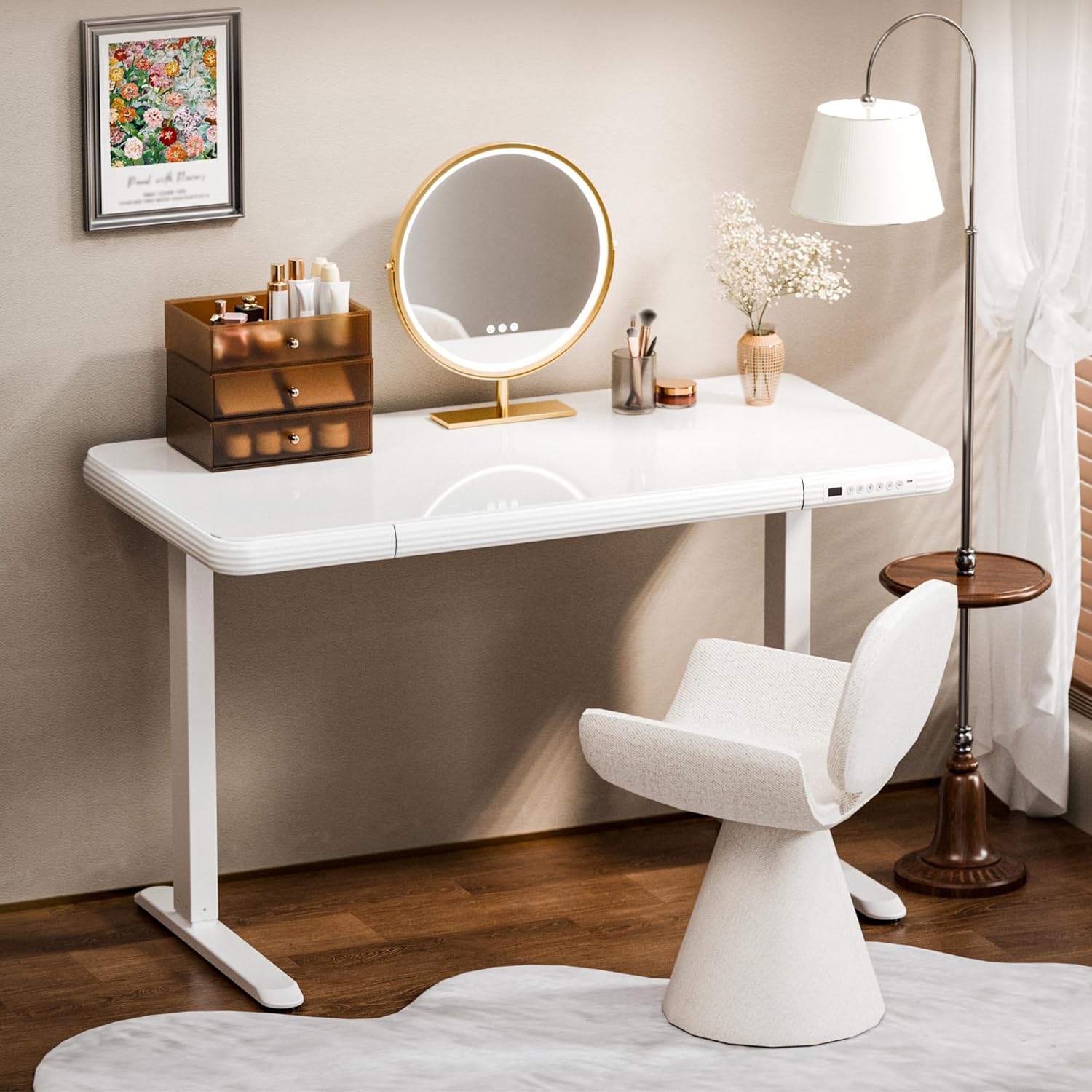 FLEXISPOT Comhar 48 inch Glass Standing Desk